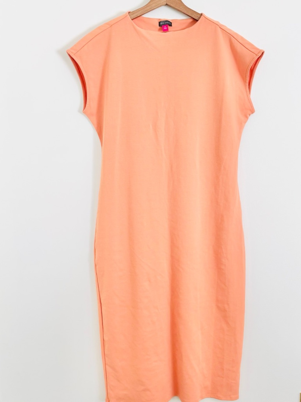 NWT Vince Camuto Mock Neck Midi Dress in Warm Orange